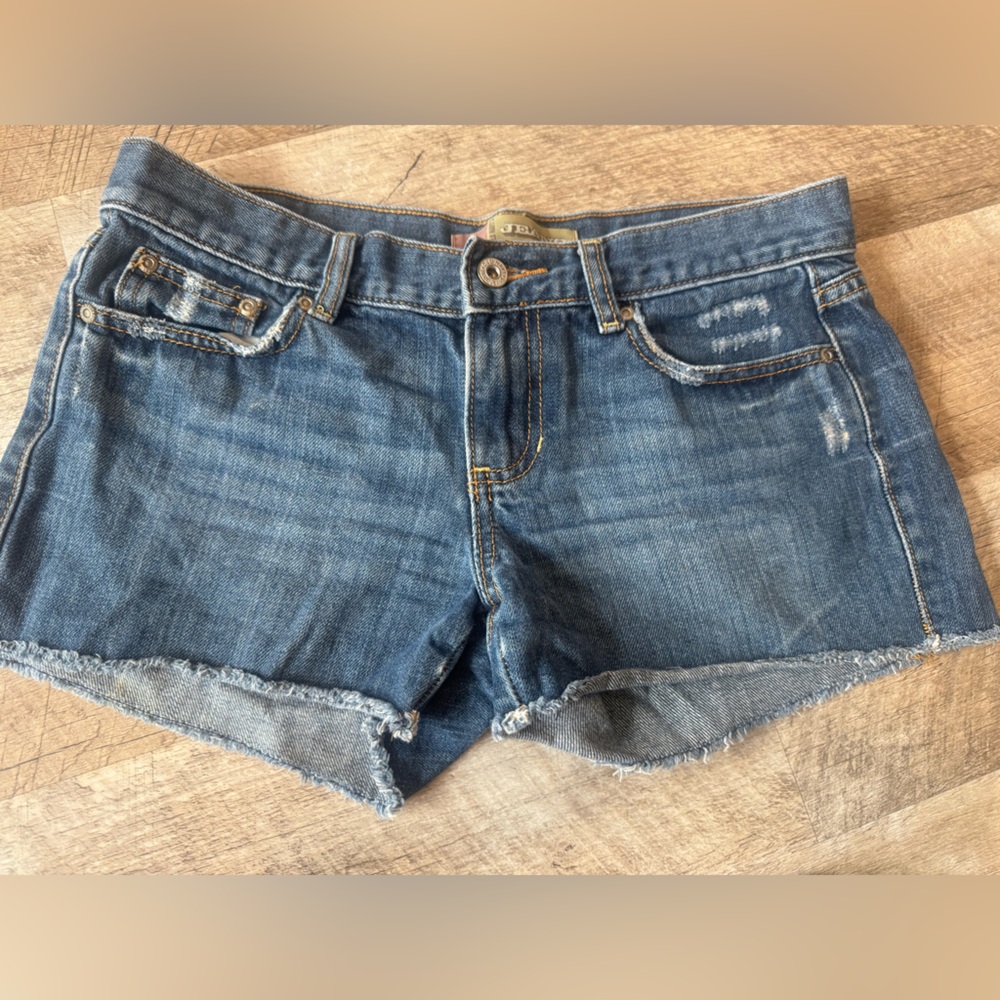 Old Navy Ultra low waist size 4 distressed jean shorts